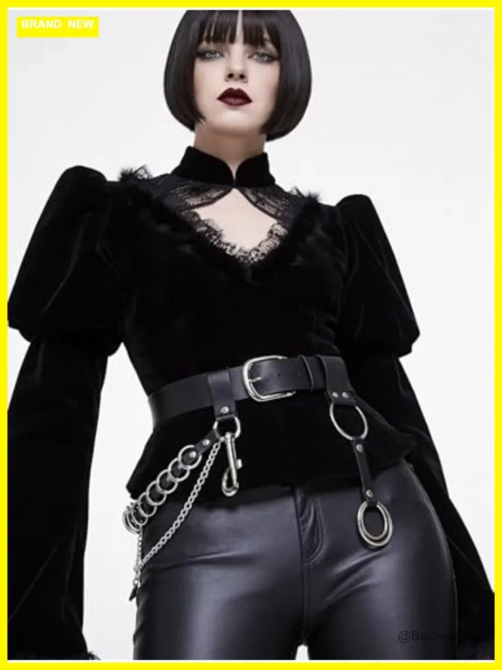 Women's Punk Chain Belt Faux Leather Gothic Streetwear Accessories